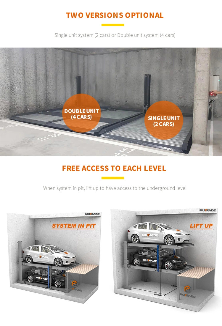 Low Noise Space Saving Pit Car Parking System